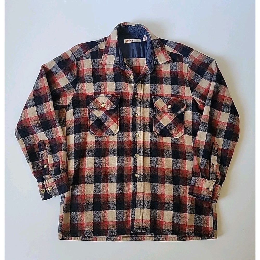 Astor One Vintage Flannel Shirt Button Up Casual Grunge‎ Lumberjack Outdoor 90s